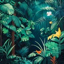 calm and tranquil, lush jungle ambient soundscape.