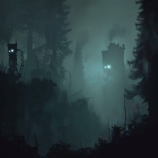 Darkly mechanical rhythms fused with eerie whispers and chimes to create an ominous feeling of lurking danger. Atmospheric soundscapes paint a vivid picture of a foreboding journey.