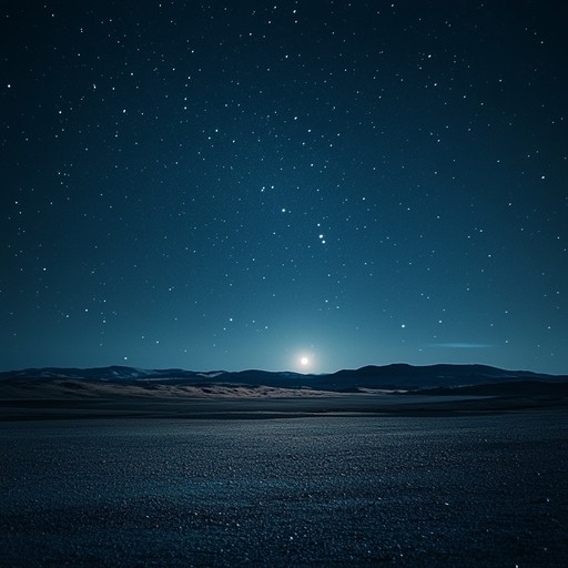 This track captures the serene quietness of a desert under the moon's soft glow. Combining the mystic sounds of traditional middle eastern instruments with modern electronic textures, it creates an introspective journey perfect for meditation or deep thought. The gentle dynamics allow the listener to immerse themselves fully in the tranquil and reflective mood, evoking emotions of peace and wonder.