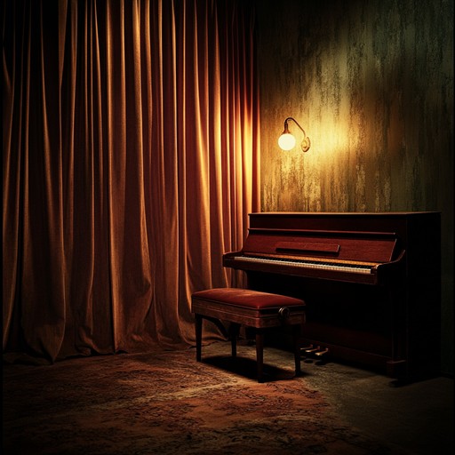 An enchanting instrumental piece that evokes the allure of a smoky cabaret. The melody sways with the elegance of velvet curtains, inviting listeners into an intimate, dimly lit setting. The sultry piano leads the way, creating an atmosphere of mystery and intrigue.