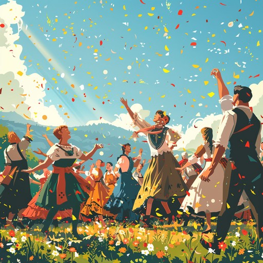 This upbeat instrumental captures the spirit of a joyful festival in the sun drenched fields of germany. Lively accordion tunes and rhythmic percussion create an atmosphere of happiness and nostalgia, perfect for carefree summer moments.