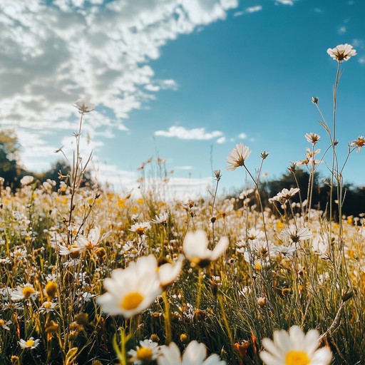 An uplifting instrumental symphonic piece that evokes the feeling of walking through sunlit meadows, embracing the warmth and joy of a carefree day. The composition features a harmonious blend of strings and woodwinds, creating a light and breezy atmosphere that captures the essence of happiness and freedom.