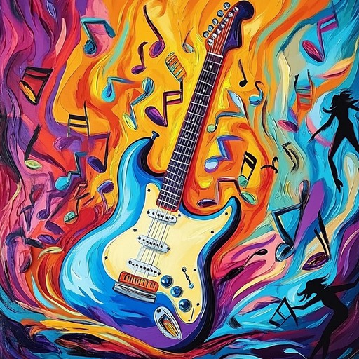 An energetic instrumental piece combining lively latin rhythms with nostalgic synthwave elements. The electric guitar leads the melody, creating a bright and optimistic sound that inspires joy and movement. This fusion track bridges traditional and modern sounds from different cultures.