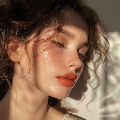 A shimmering, soft and dreamy instrumental track that evokes the feeling of applying a perfect rosy blush and glowing highlighter. Delicate, feminine and joyful.