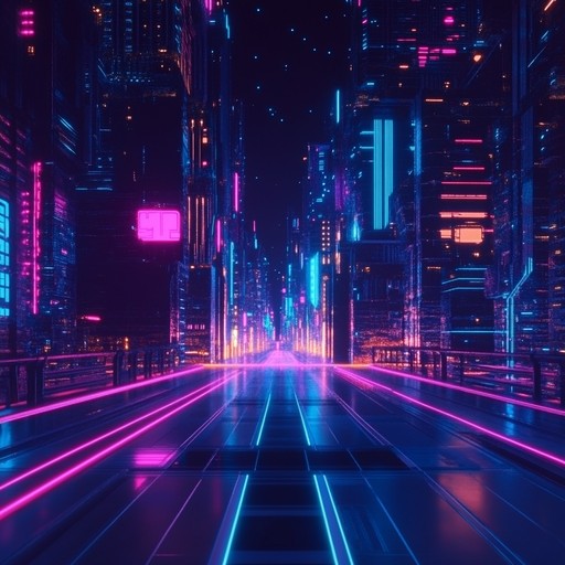 Immerse in a futuristic cityscape with ethereal atmospherics and deep, resonant basslines creating a hypnotic trance. Layers of synthesizers build an expansive, otherworldly environment, punctuated by rhythmic echoes and robotic textures. This composition is perfect for envisioning neon lit urban landscapes in a distant future.