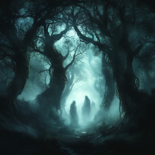 Immerse yourself in an eerie woodland atmosphere where ghostly whispers blend with natural sounds. This haunting freak folk composition uses asymmetric rhythms and ethereal textures to evoke the moonlit heart of an ancient forest. Sparse melodies interweave with distant drones, creating an unsettling yet captivating soundscape.