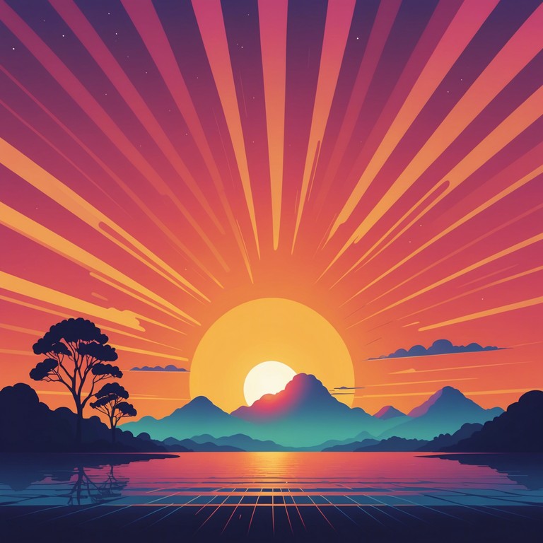 This track is designed to capture the exhilarating essence of a sunrise dance party, combining the high energy of drum and bass with cheerful, uplifting melodies that encourage movement and joyful expression. The music transitions through various energetic peaks and softer valleys, providing a dynamic auditory journey meant to uplift and energize listeners from start to finish.