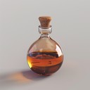 bubbling elixir in a glass flask