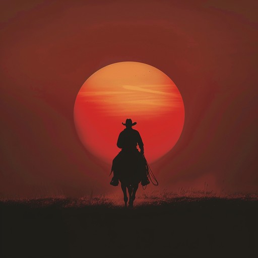 A hauntingly beautiful instrumental piece that evokes the loneliness and endless horizons of a cowboy's evening ride across the desolate plains. The sparse arrangement and echoing tones create a sense of melancholy and longing, painting a vivid picture of the solitary cowboy in the vast, empty landscape.