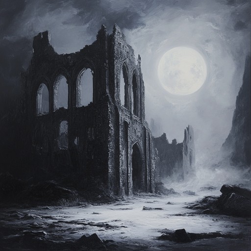 A powerful instrumental composition that immerses the listener in a dark and mysterious atmosphere, combining the grandeur of orchestral arrangements with the haunting sound of a pipe organ to evoke feelings of ominous foreboding and epic struggle.