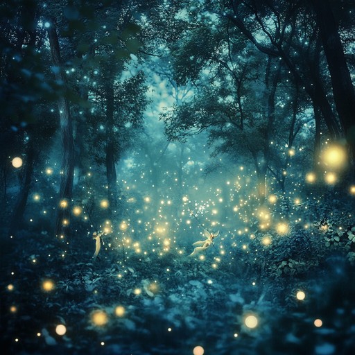 This piece transports listeners into a mystical forest teeming with sparkling lights and gentle woodland creatures. Ethereal melodies intertwine with the ambient soundscapes to create an enchanting and whimsical atmosphere that evokes the feeling of dancing amongst fairies beneath a shimmering canopy of trees.