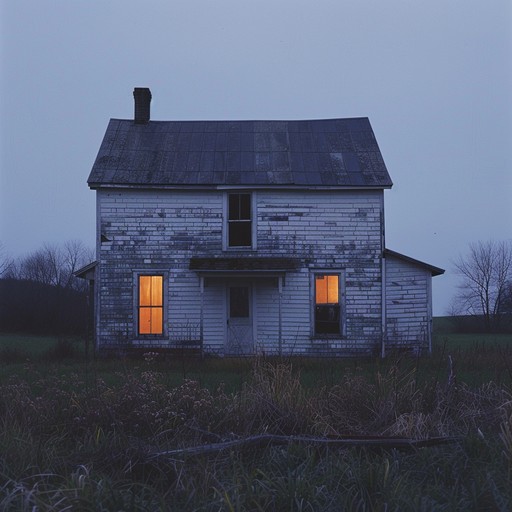 Imagine a solitary, old, and creaky farmhouse isolated in the brazilian countryside. The eerie distant sounds of nature blend with haunting, forlorn guitar twangs and melancholy accordion drones, crafting a sense of unnerving desolation. Shadows of past generations peer through the twilight's gloom as each musical phrase intensifies the mystery of the setting sun. The song builds slowly, cultivating both a sense of dread and an oddly moving beauty.