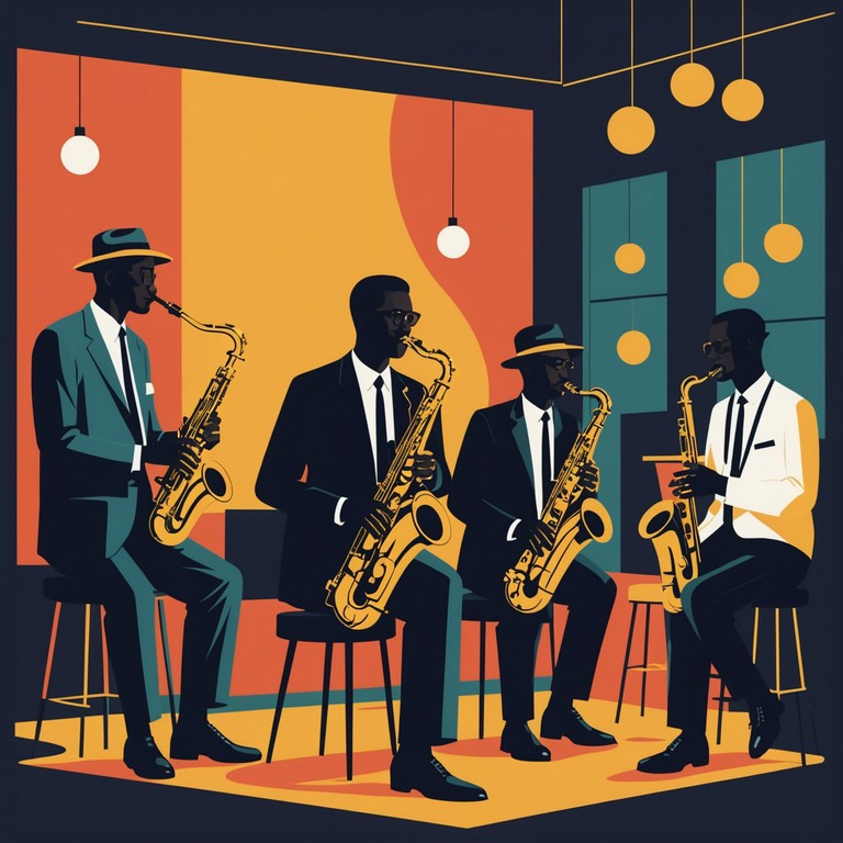 This composition captures the spirit of swing rejuvenated with a modern twist. The track opens with a lively, energetic rhythm that immediately commands attention. Maintaining vibrant dynamics throughout, it uses classic swing elements blended with a touch of modern jazz improvisation for an irresistibly liberating and buoyant feeling. It's perfect for evoking a sense of freedom and joyful abandon.