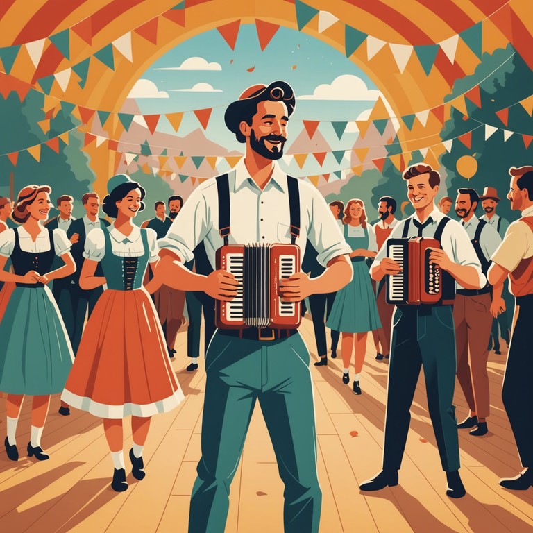 This instrumental track captures the essence of a sentimental journey at a festive oktoberfest, where joyful polka rhythms meet the deeper, more introspective notes of nostalgia and longing. The music swirls with a lively dance yet carries a tender emotional undertow, perfect for evoking poignant memories of joyful times that are no more, all set against the backdrop of a festive celebration.