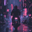 a dark, atmospheric journey through a futuristic cityscape