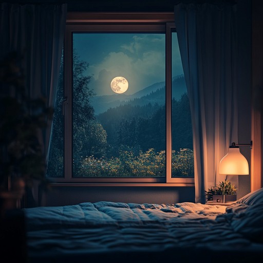 An intimate piano composition with gentle rhythms and soothing harmonies designed to create a serene atmosphere conducive to restful sleep and deep relaxation