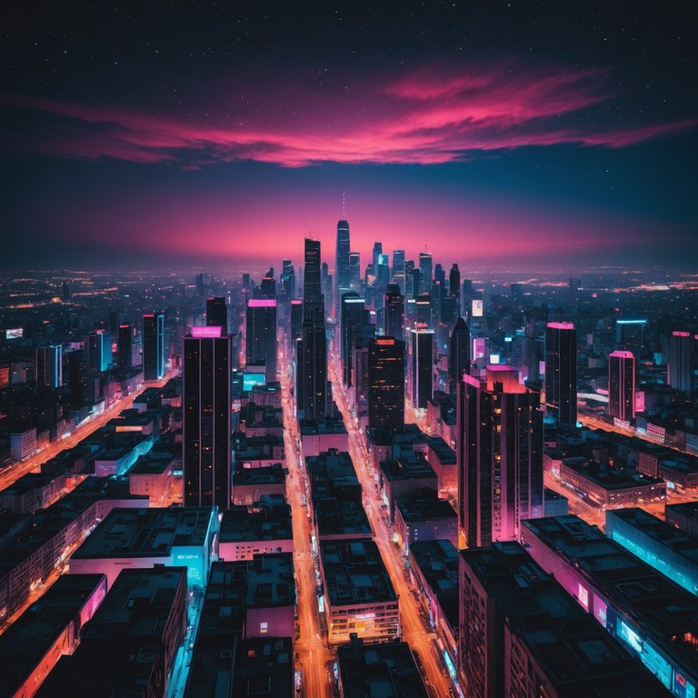 This track serves as the perfect background to the transition between day and night in a futuristic metropolis. The use of synthesizers provides a rich tapestry that gives the composition a sense of awe and grandeur, making you feel like you are walking through a city of lights that dances to the melody of the universe.