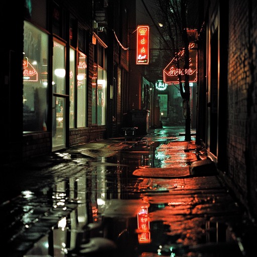 An instrumental track featuring a saxophone that captures the atmosphere of walking alone in the city at midnight, with gentle rhythms and moody harmonies that suggest hidden stories and unseen characters.