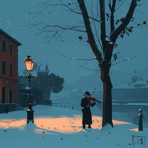 An evocative piece portraying the quiet sadness of winter holidays. The violin's mournful tones paint a picture of silent snowfall and solitary reverie. Amidst the stillness, it captures the intertwined beauty and sorrow of spending the festive season alone.