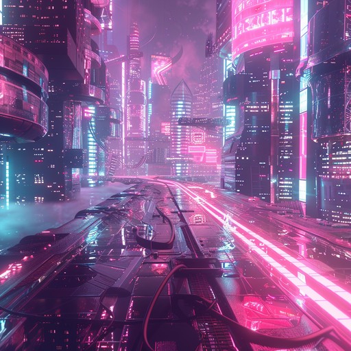 Immerse yourself in an electrifying journey through a futuristic cityscape with pulsating beats and shimmering synthesizers. This tune captures the essence of a bustling metropolis at night, filled with vibrant colors, dynamic motion, and an infectious sense of excitement.