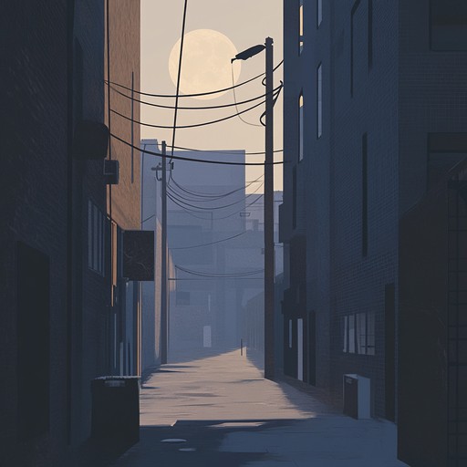 A soft, nocturnal jazz track set in a quiet city alley lit by the soft glow of the moon. The composition weaves delicate piano notes with soulful saxophone passages, creating a deeply emotional and reflective atmosphere reminiscent of wistful walks and cherished memories.