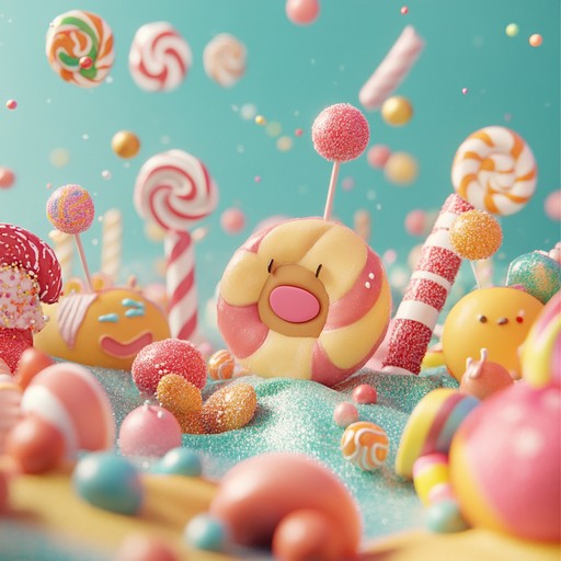 A journey through a fun and vibrant candyland filled with bouncy, bubbling sounds, and happy, giggling characters. This tune is driven by bright synths, catchy beats, and endless fun, making it perfect for a playful escapade.