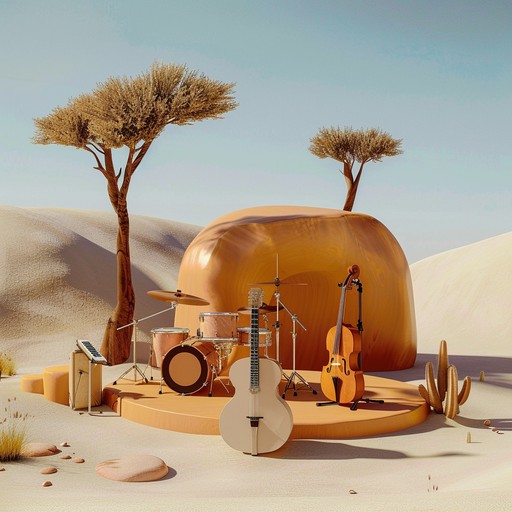 An exciting journey through the desert's rhythmic pulse, blending traditional instruments with funky bass lines to create a high energy, intoxicating groove. Perfect for those seeking vibrant and rhythmic fusion.