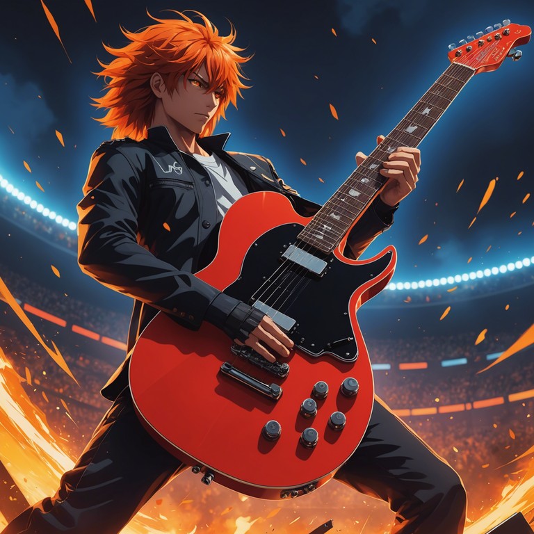 Echoing the compelling story of an anime hero, this track serves as a backdrop for moments of personal growth and defiant challenge against looming adversities. With an electric guitar leading, it resonates with the feelings of breakthrough and passion.