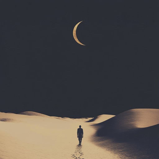 Traverse the eerie silence of a moonlit desert, where haunting arabic melodies played on the oud create an atmosphere of bewitching suspense. The music entwines ancient secrets with restless shadows, casting an ominous spell over the night.