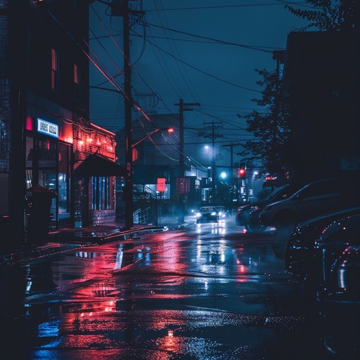 A dynamic instrumental blending gritty drum breaks, deep basslines, and eerie sampled melodies, creating an energetic night time ride through a desolate urban landscape, evoking solitude, nostalgia, and an intense drive