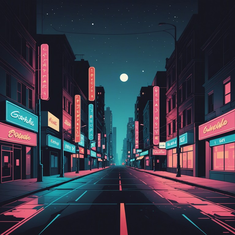 As the skyline blurs into a smooth gradient of neon colors, gentle synth melodies rise and fall like the breathing of the city, crafting a digital dreamscape of tranquility.