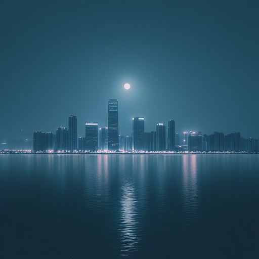 A relaxing instrumental dancepop song that combines gentle rhythms with ethereal synths, evoking the tranquility of a moonlit night in the city.