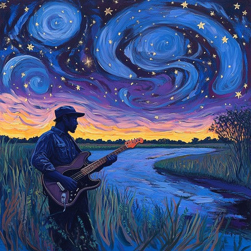 This instrumental blues track delves into an enchanting twilight atmosphere, providing a hypnotic and magical journey. Highlighted by soulful guitar work and looping elements, it captures the essence of introspective and dreamy late night thoughts. Perfect for creating a mysterious and evocative ambiance, it intertwines classic blues sensibilities with psychedelic overtones.