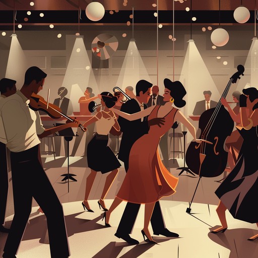 A high octane swing song featuring brass solos and a punchy rhythm section. Captures the energy of a fevered jazz night in a rebellious club scene