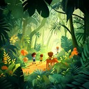 a playful instrumental with exotic sounds inspiring children's imaginations