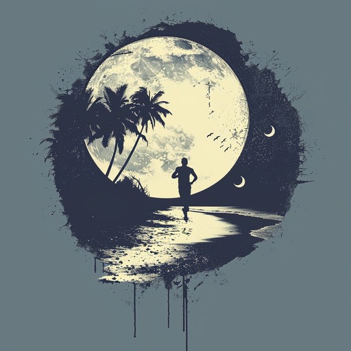 A gripping instrumental reggaeton track blending intense beats with suspenseful and atmospheric tropical elements, perfect for evoking a sense of urgency and danger under a starry night sky