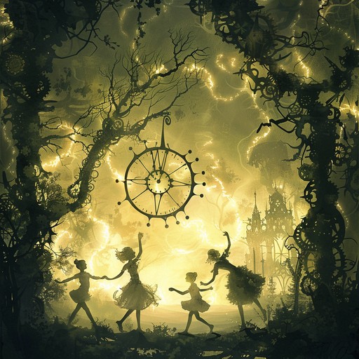 An instrumental track blending whimsical fairy magic with progressive rock, set in a fantastical clockwork forest. Utilizing sophisticated musical structures, the composition creates an ethereal yet dynamic atmosphere, perfect for enchanting listeners.