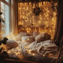 uplifting beats with holiday vibes; cozy joyous evening soundtrack