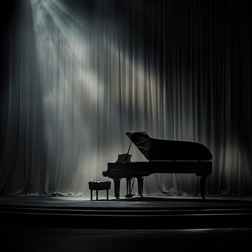 A slow, gentle waltz evoking tenderness and melancholy in a dark cabaret setting. The haunting piano melody intertwines with subtle accordion harmonies, creating an atmosphere of romantic gloom. The intricate soundscape is punctuated by soft, whispered background vocals and delicate string arrangements, leading the listener through a shadowy dreamscape filled with sorrow and beauty.