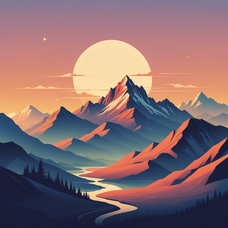 This composition uses a symphony of strings to paint an auditory picture of a calm, beautiful sunrise over a serene mountain landscape. The piece progresses from soft, subtle melodies to a fuller, radiant orchestral burst, mimicking the sun's rise. The music captures the peace of dawn and the promise of a new day.