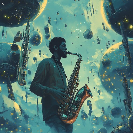 Immerse yourself in an ethereal soundscape where jazz melodies intertwine with cosmic and dreamlike elements, creating a truly out of this world listening experience.