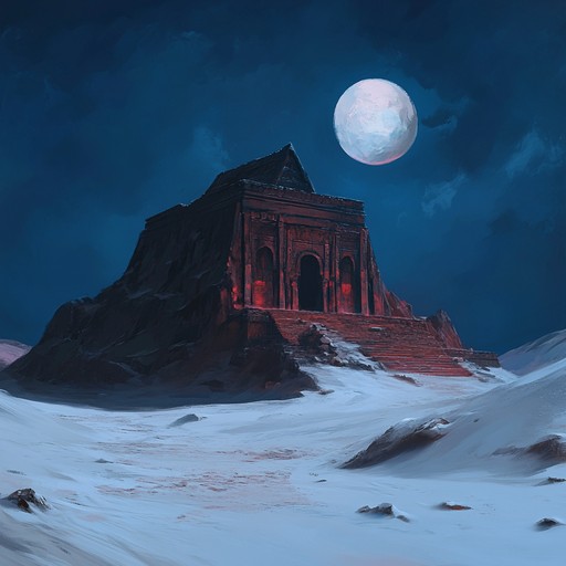 Explore a haunted desert with ancient middle eastern instruments and eerie electronic sounds. The oud's haunting melody combined with synth drones creates a chilling, suspenseful atmosphere.