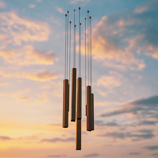 This soothing instrumental blends delicate wind chimes with gentle ambient tones, creating a peaceful atmosphere reminiscent of a quiet breezy day