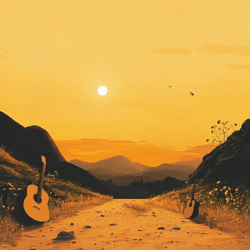 This instrumental captures the serene beauty of a golden valley at sunset, with gentle acoustic guitar melodies and harmonica harmonies that evoke a warm, comforting, and joyful rural atmosphere. The heartfelt slow strums and harmonious tones invite listeners to relax and take in the simple pleasures of life.