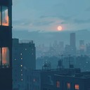 ambient, nostalgic lofi beat for nighttime study sessions