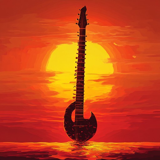 Energetic fusion of sitar melodies, tabla rhythms, and electric riffs uplifting spirits.