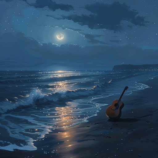 Immerse yourself in a tender rock ballad featuring the nuanced strumming of an acoustic guitar, complemented by the gentle caress of melodic harmonies. This track will evoke the feeling of a serene night under the moonlight, making it perfect for contemplative moments and romantic evenings. Its soothing and gentle dynamic is designed to calm and comfort the listener, bringing to mind an ethereal connection between heart and soul.