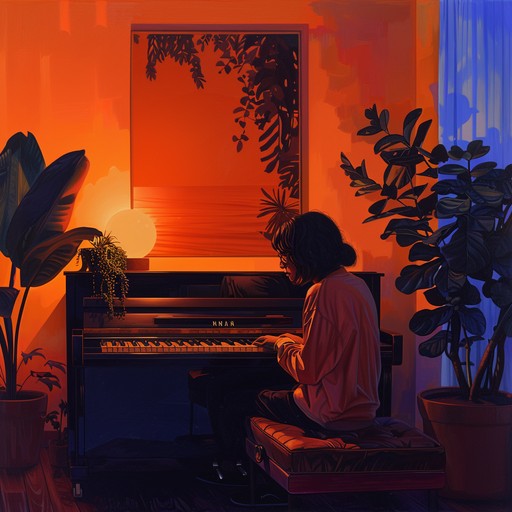 This track encapsulates the essence of a relaxed and introspective evening. The music should weave together smooth rhythms, soft horn sections, and gentle keyboard melodies to create a warm, inviting atmosphere. Perfect for unwinding after a day's work or for a quiet night in.