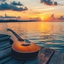 upbeat guitar melody inspired by sunsets over tropical seas