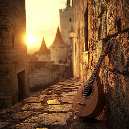 An instrumental piece that embodies the essence of medieval chivalry and romance, featuring delicate lute melodies reminiscent of troubadour songs sung in royal courts. This composition invites listeners to journey back in time to experience the grandeur and passion of noble love stories.